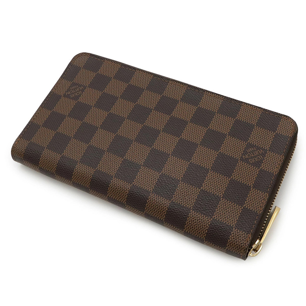 Louis Vuitton Damier Wallet fold Long Round Bi Zipper Zippy Organizer Brown